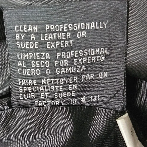 Siena Studio Black Genuine Leather Mini Skirt Front Slit Size 10 Pencil Skirt - Picture 8 of 8